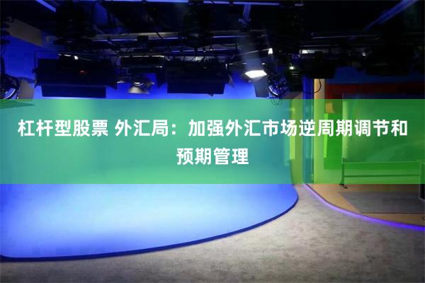 杠杆型股票 外汇局：加强外汇市场逆周期调节和预期管理