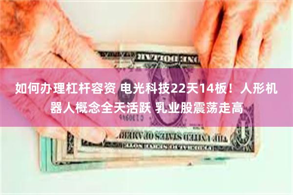 如何办理杠杆容资 电光科技22天14板！人形机器人概念全天活跃 乳业股震荡走高