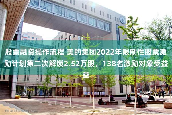 股票融资操作流程 美的集团2022年限制性股票激励计划第二次解锁2.52万股，138名激励对象受益