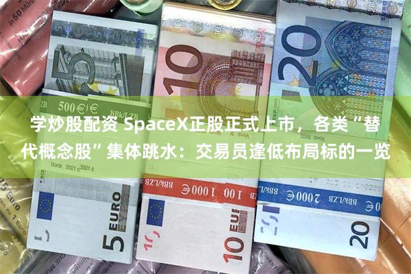 学炒股配资 SpaceX正股正式上市，各类“替代概念股”集体跳水：交易员逢低布局标的一览