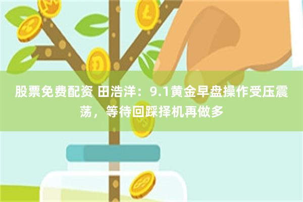 股票免费配资 田浩洋：9.1黄金早盘操作受压震荡，等待回踩择机再做多