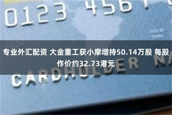 专业外汇配资 大金重工获小摩增持50.14万股 每股作价约32.73港元