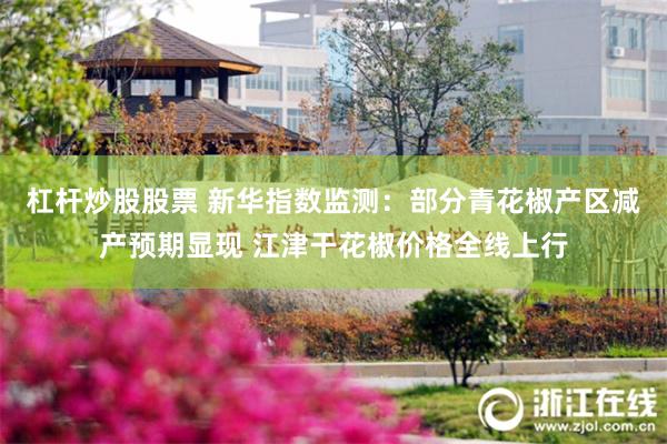 杠杆炒股股票 新华指数监测：部分青花椒产区减产预期显现 江津干花椒价格全线上行