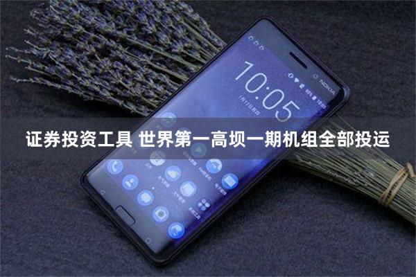 证券投资工具 世界第一高坝一期机组全部投运