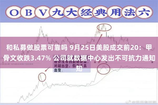 和私募做股票可靠吗 9月25日美股成交前20：甲骨文收跌3.47% 公司就数据中心发出不可抗力通知