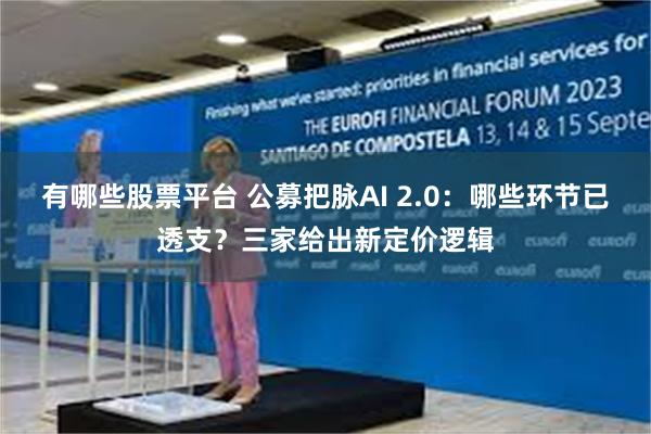 有哪些股票平台 公募把脉AI 2.0:哪些环节已透支?三家给出新定价逻辑