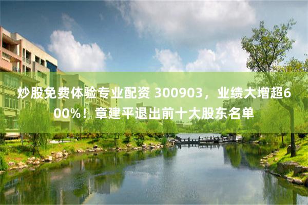 炒股免费体验专业配资 300903，业绩大增超600%！章建平退出前十大股东名单